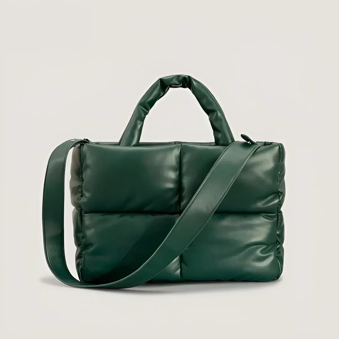 Stylish Quilted Ladies Designer Handbag - Sofia-Dark Green-State of Style
