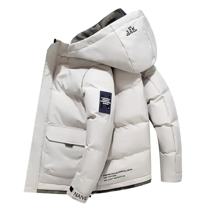 Stylish Quilted Men's Winter Jacket - Milo-White-XS-State of Style