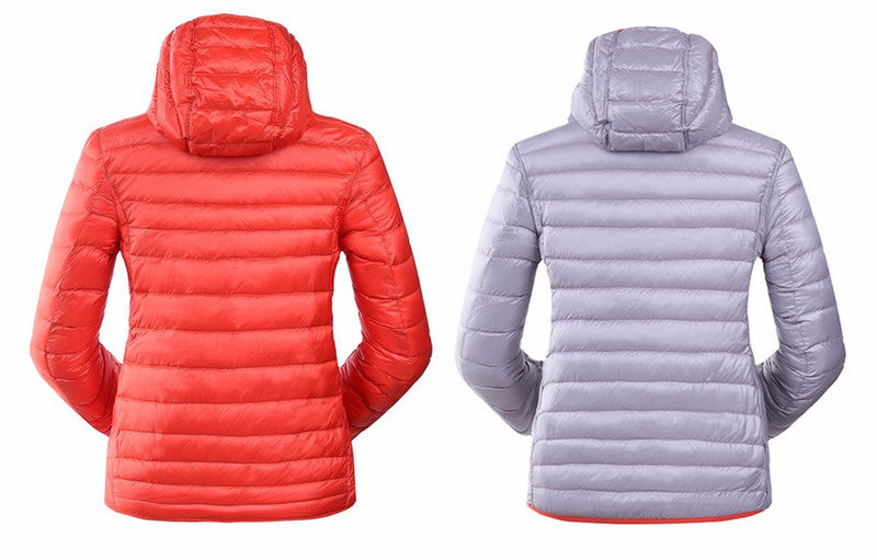 Stylish Reversible Women's Down Jacket - Aurora-Blue-S-State of Style