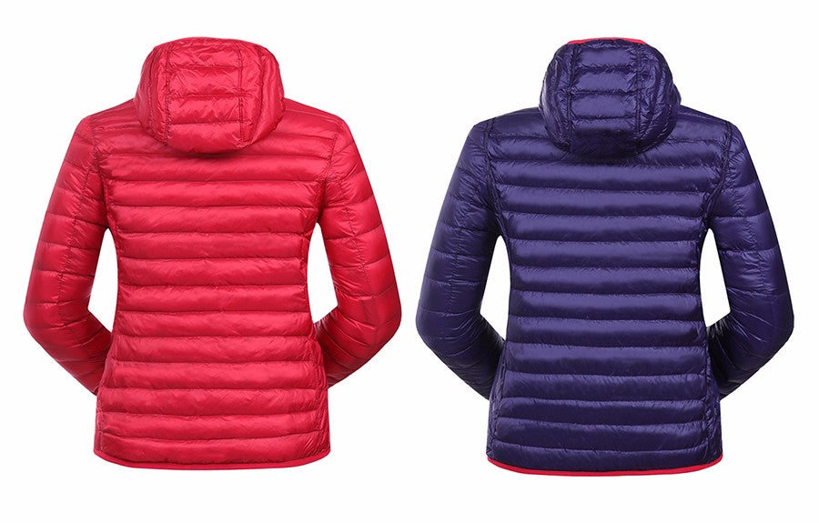 Stylish Reversible Women's Down Jacket - Aurora-Blue-S-State of Style