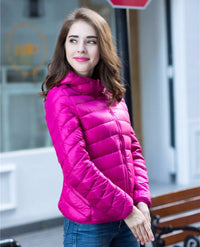 Stylish Reversible Women's Down Jacket - Aurora-Blue-S-State of Style