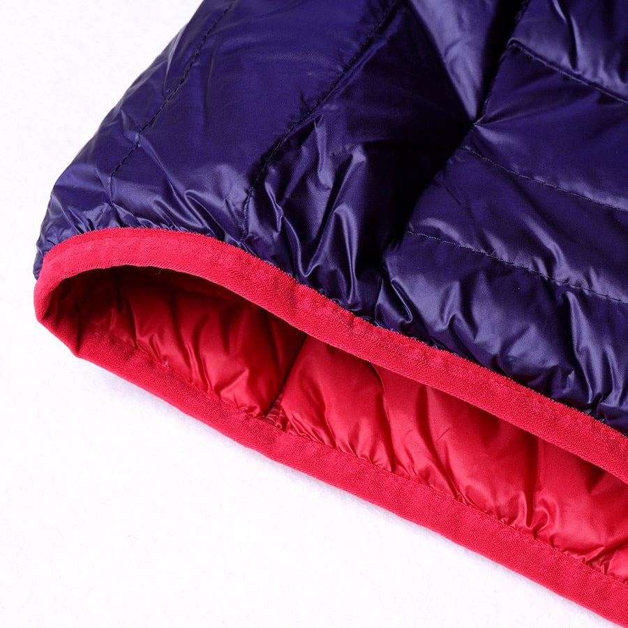 Stylish Reversible Women's Down Jacket - Aurora-Blue-S-State of Style