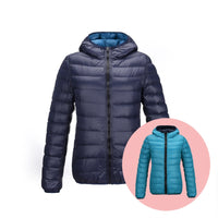 Stylish Reversible Women's Down Jacket - Aurora-Blue-S-State of Style