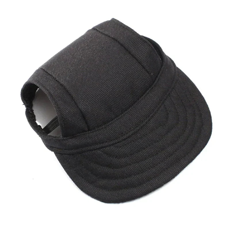 Stylish Round Brim Dog Hat - SunnyPaws-Black-S-State of Style