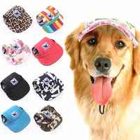 Stylish Round Brim Dog Hat - SunnyPaws-Striped-S-State of Style