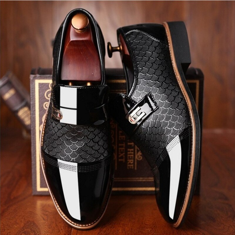 Stylish Shiny Men's Shoes - Hudson-Black-6-State of Style