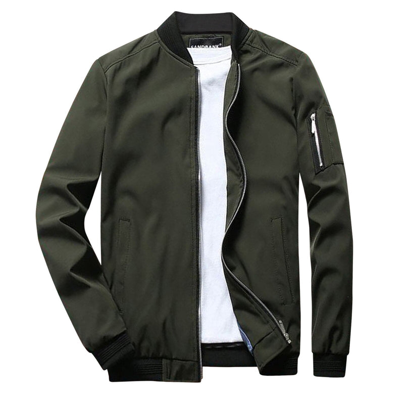 Stylish Short Summer Jacket for Men - Vernon-Army Green-M-State of Style