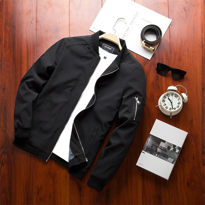 Stylish Short Summer Jacket for Men - Vernon-Black-M-State of Style
