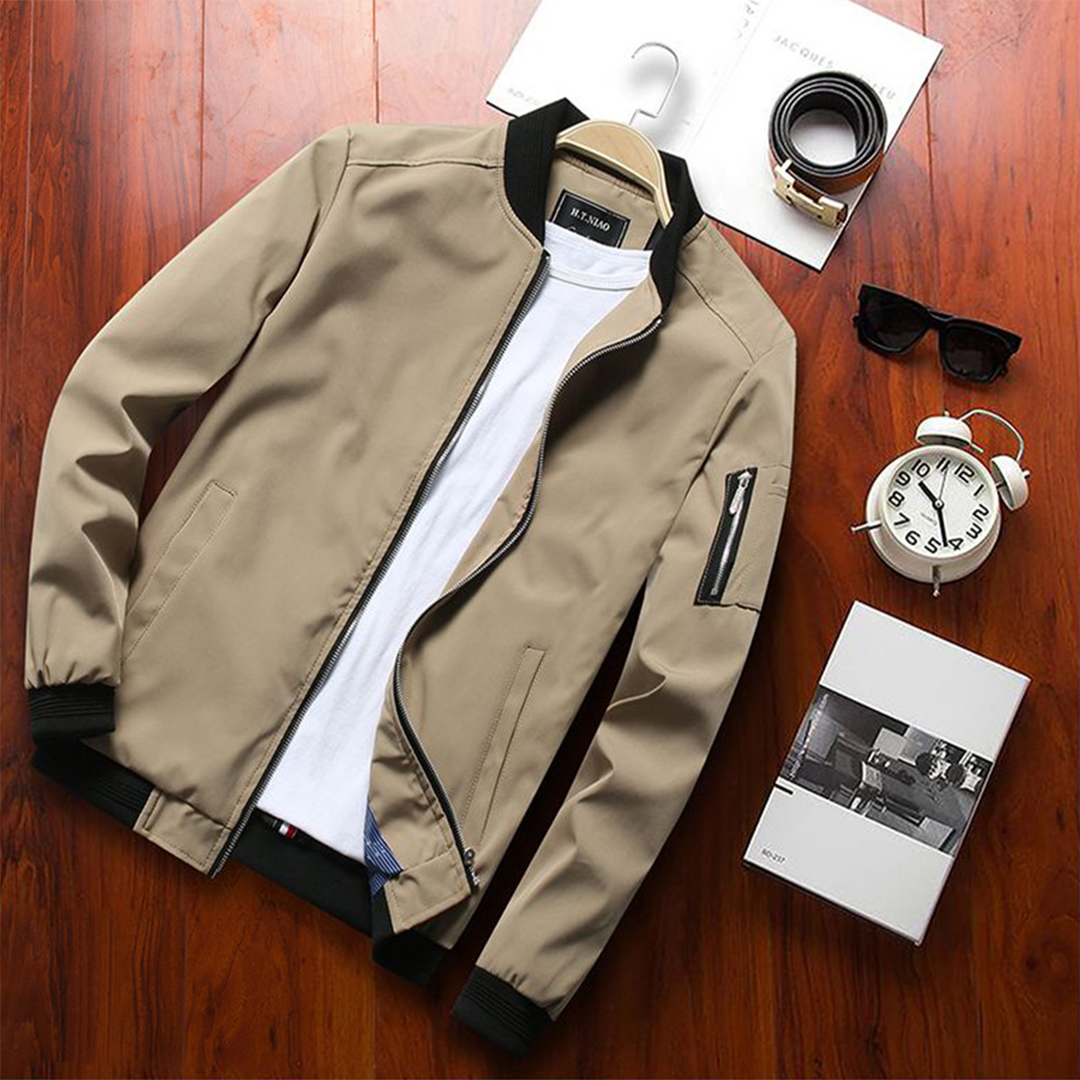 Stylish Short Summer Jacket for Men - Vernon-Black-M-State of Style