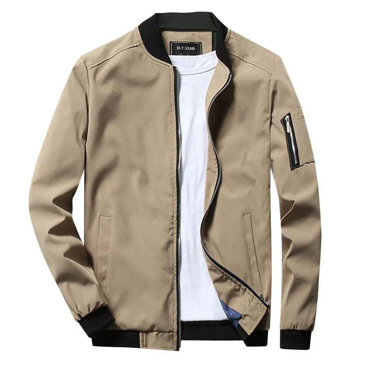 Stylish Short Summer Jacket for Men - Vernon-Khaki-M-State of Style