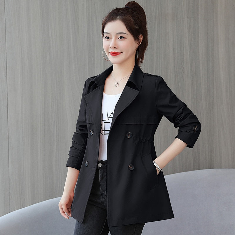 Stylish Short Trench Coat | Perfect for Every Occasion-Black-M-State of Style