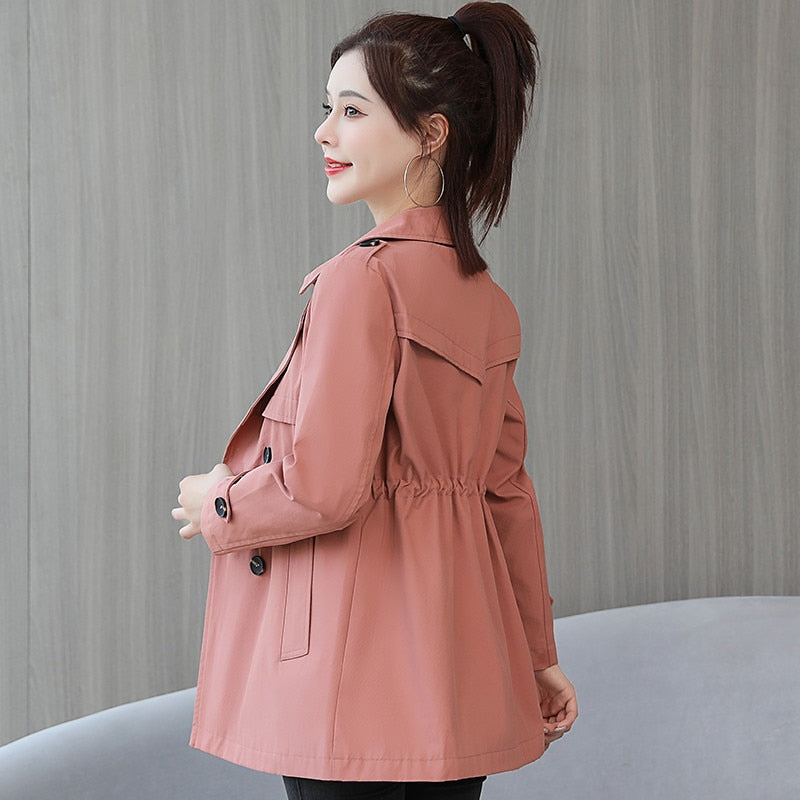 Stylish Short Trench Coat | Perfect for Every Occasion-Khaki-M-State of Style