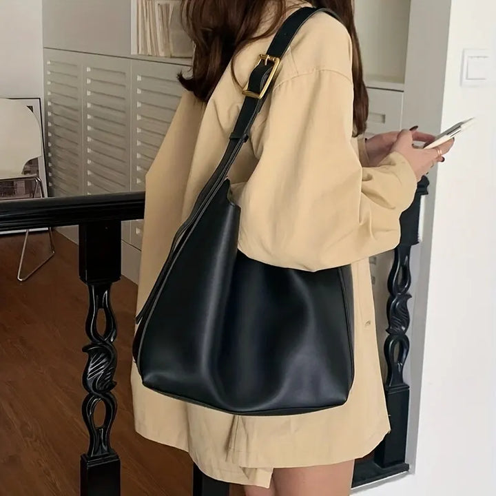 Stylish Shoulder Bag for Everyday Use - Luxe Everyday-Black-25 cm x 10cm x 27cm-State of Style