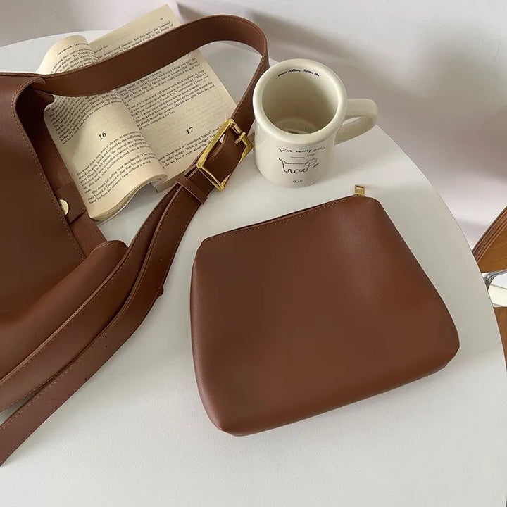 Stylish Shoulder Bag for Everyday Use - Luxe Everyday-Brown-25 cm x 10cm x 27cm-State of Style