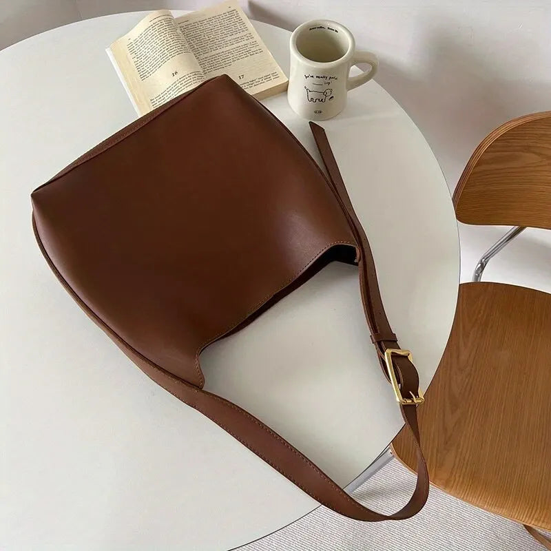 Stylish Shoulder Bag for Everyday Use - Luxe Everyday-Brown-25 cm x 10cm x 27cm-State of Style