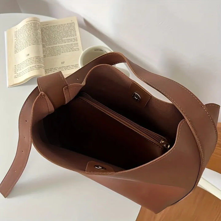 Stylish Shoulder Bag for Everyday Use - Luxe Everyday-Brown-25 cm x 10cm x 27cm-State of Style