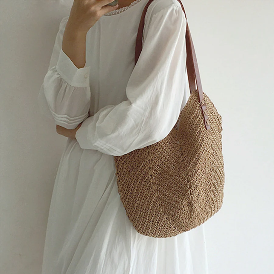 Stylish Shoulder Bag for Women - BreezeWoven-White-State of Style