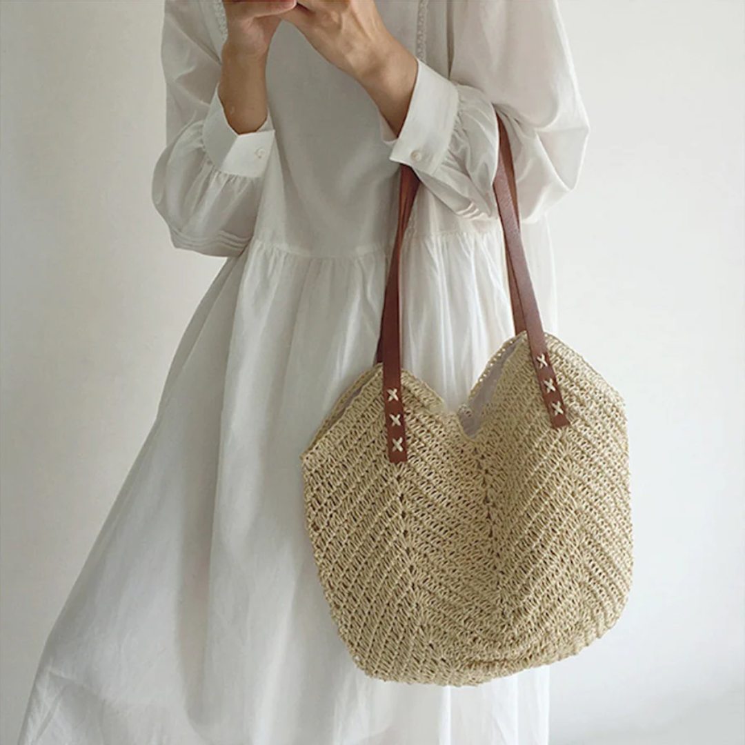 Stylish Shoulder Bag for Women - BreezeWoven-White-State of Style