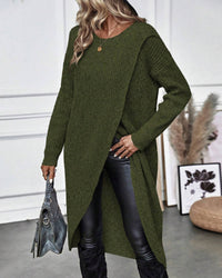 Stylish Solid Sweater Dress - Lina-Grey-S-State of Style