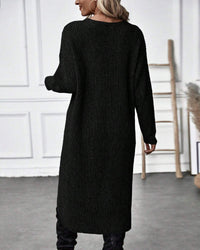 Stylish Solid Sweater Dress - Lina-Grey-S-State of Style