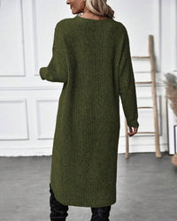Stylish Solid Sweater Dress - Lina-Grey-S-State of Style