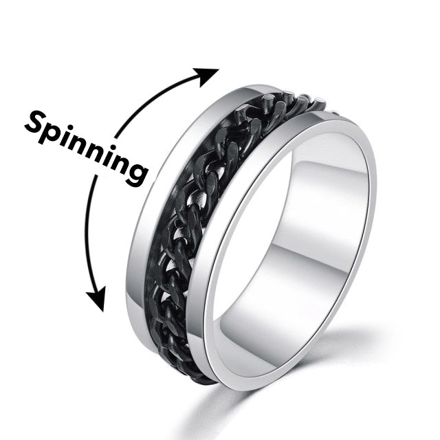 Stylish Spinning Ring - SpinCalm-Black-6-State of Style