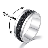 Stylish Spinning Ring - SpinCalm-Black-6-State of Style