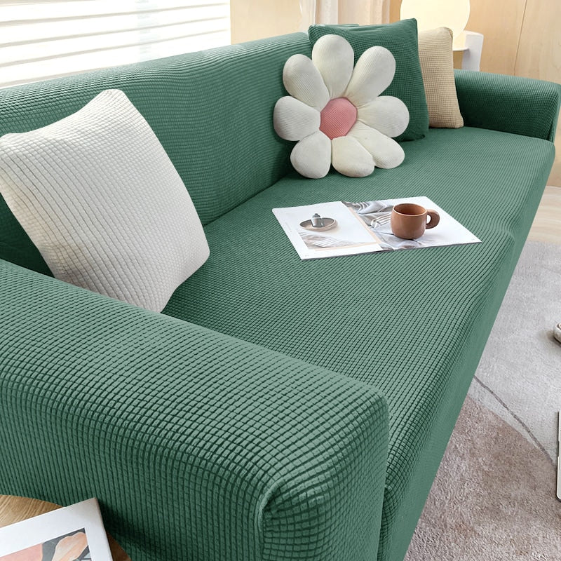 Stylish Stretch Sofa Cover - StretchGuard-1-Seater (90-140cm)-Beige White-State of Style