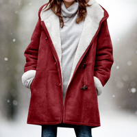 Stylish Suede Fleece Jacket for Women - Camilla-Burgundy-S-State of Style