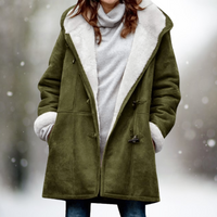 Stylish Suede Fleece Jacket for Women - Camilla-Green-S-State of Style