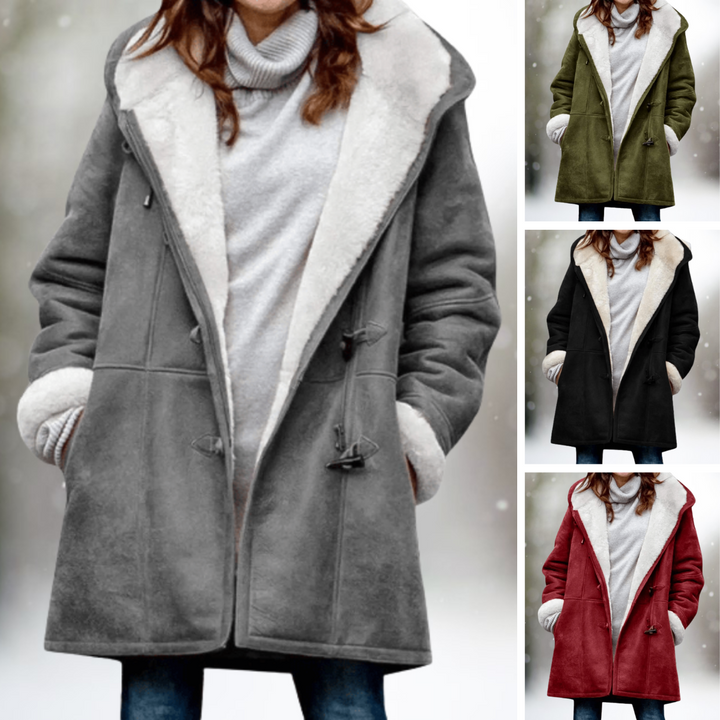 Stylish Suede Fleece Jacket for Women - Camilla-Grey-S-State of Style