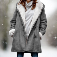Stylish Suede Fleece Jacket for Women - Camilla-Grey-S-State of Style