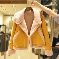 Stylish Suede Jacket for Women | Fiene's Jacket-Yellow-S-State of Style