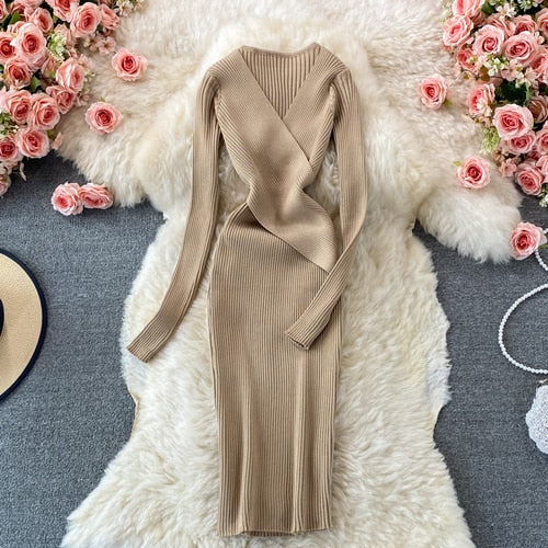 Stylish Summer Dress | Comfortable | Flattering Fit-Khaki-One size-State of Style