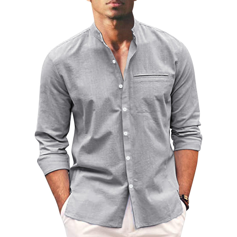 Stylish summer shirt in plus size for men – Hayes-Gray-M-State of Style