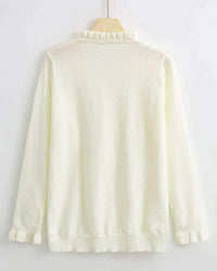 Stylish Sweater with Ruffles - Elodie-Light Blue-S-State of Style