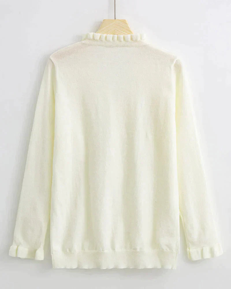 Stylish Sweater with Ruffles - Elodie-Light Blue-S-State of Style