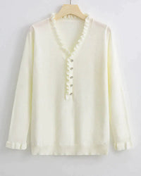 Stylish Sweater with Ruffles - Elodie-Light Blue-S-State of Style