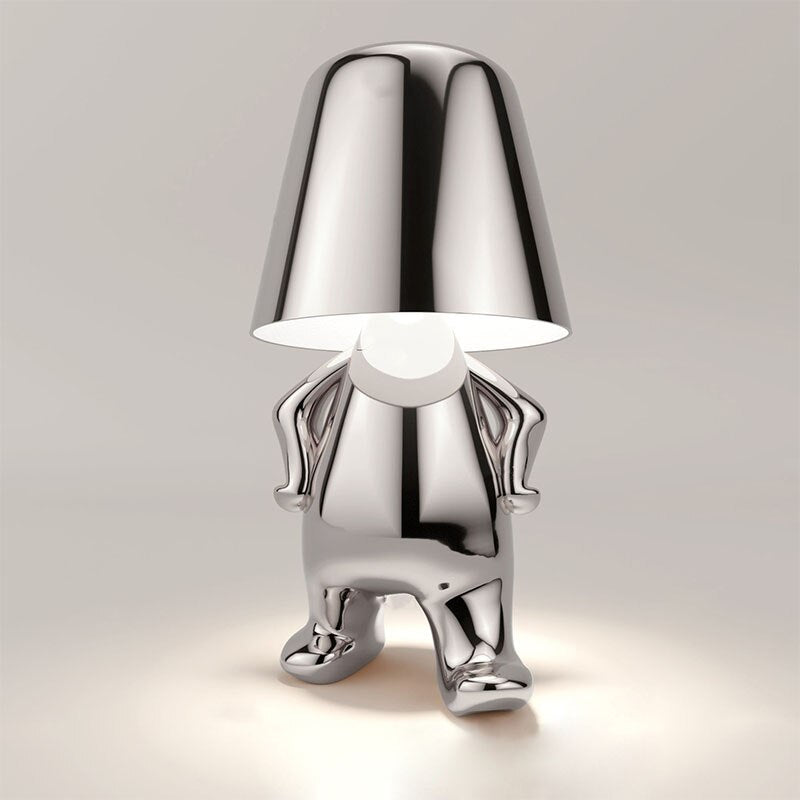 Stylish Table Lamp - LumiSerene-Walking Silver-State of Style