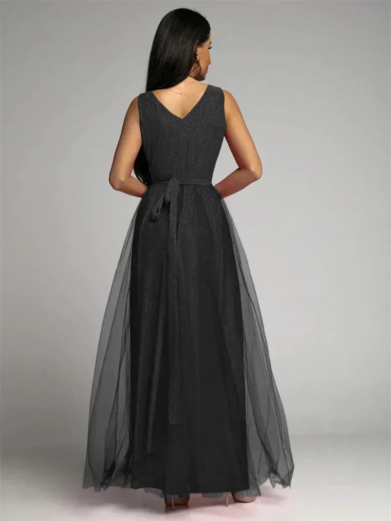 Stylish V-Neck Dress - Mindy-Black-S-State of Style