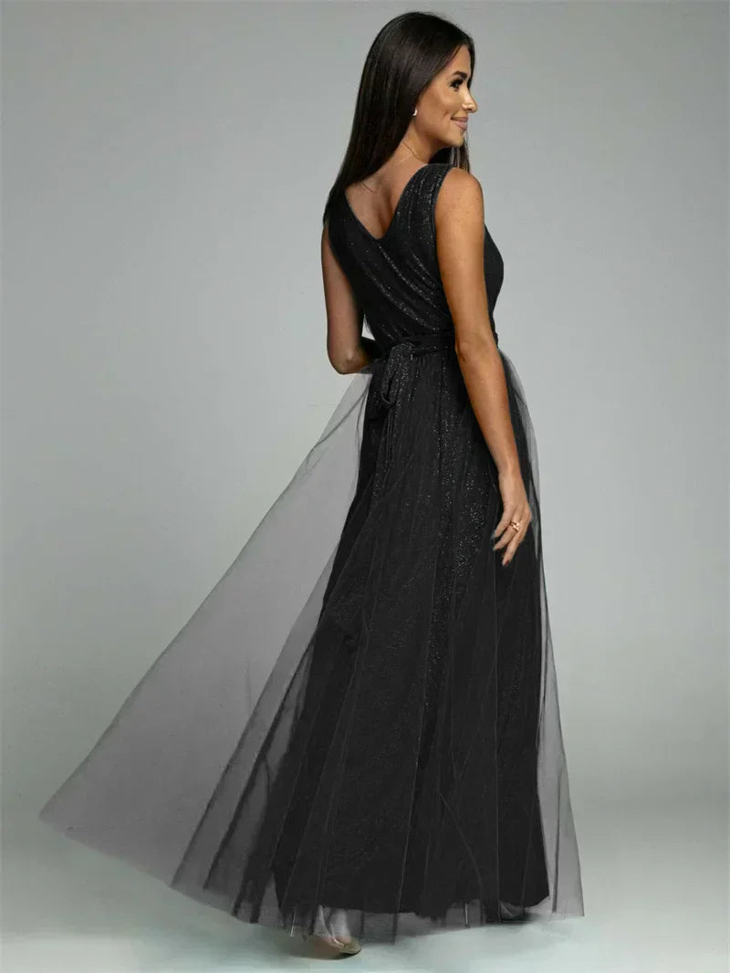Stylish V-Neck Dress - Mindy-Black-S-State of Style