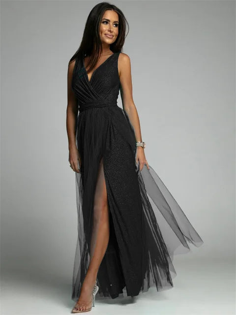 Stylish V-Neck Dress - Mindy-Black-S-State of Style