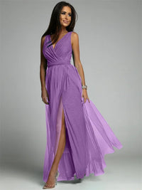 Stylish V-Neck Dress - Mindy-Purple-S-State of Style