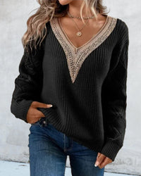 Stylish V-Neck Sweater - Selena-Green-S-State of Style