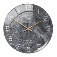Stylish Wall Clock with Marble Texture - MarbleTime-Dark Grey-State of Style