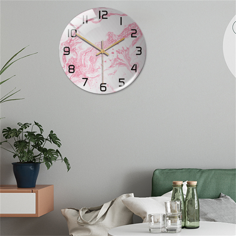 Stylish Wall Clock with Marble Texture - MarbleTime-Green-State of Style