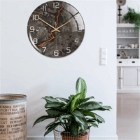 Stylish Wall Clock with Marble Texture - MarbleTime-Green-State of Style