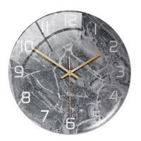 Stylish Wall Clock with Marble Texture - MarbleTime-Grey-State of Style