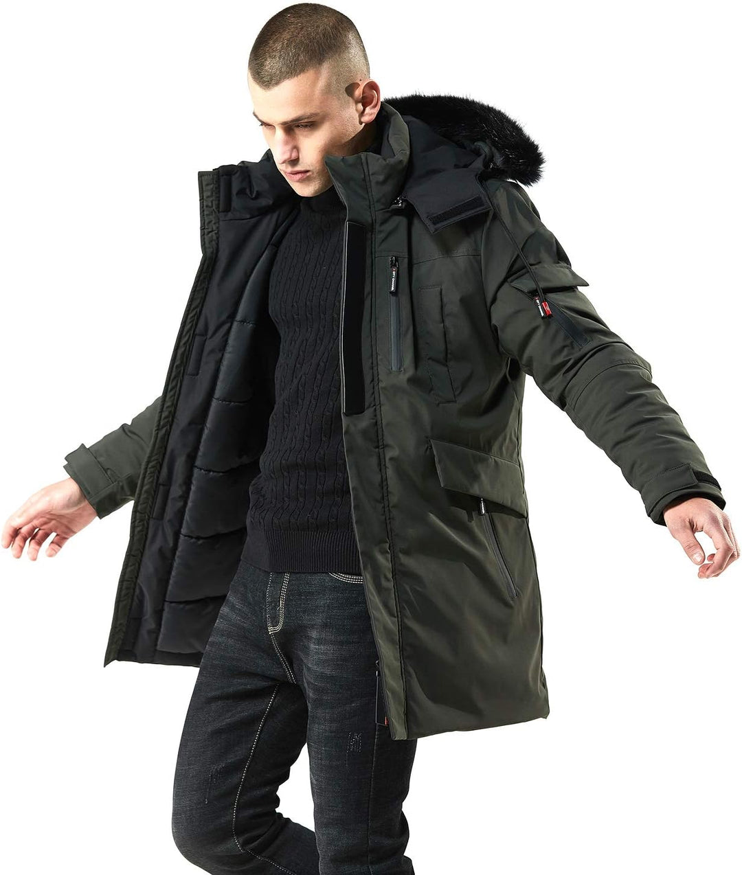 Stylish Warm Winter Jacket - Jacky-Green-S-State of Style