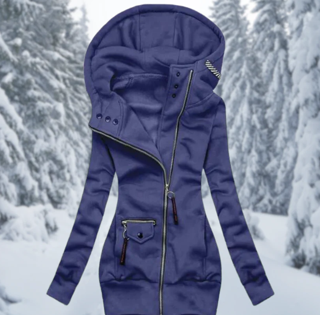 Stylish Waterproof Women's Transitional Jacket - Aurora-Navy Blue-S-State of Style